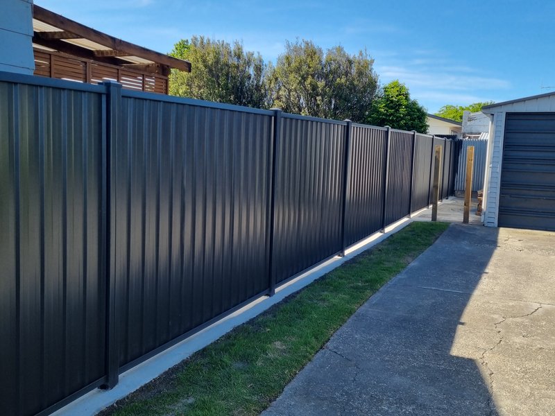 Black ColorSteel fence