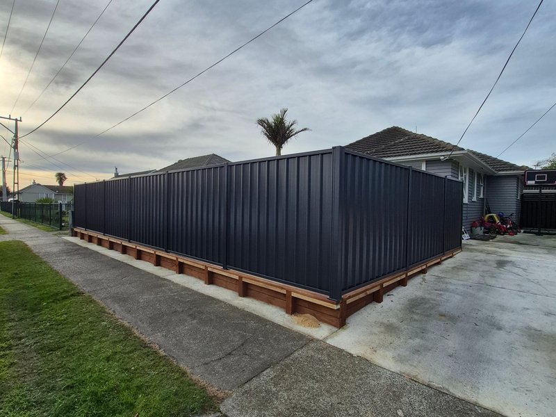 Black ColorSteel fence