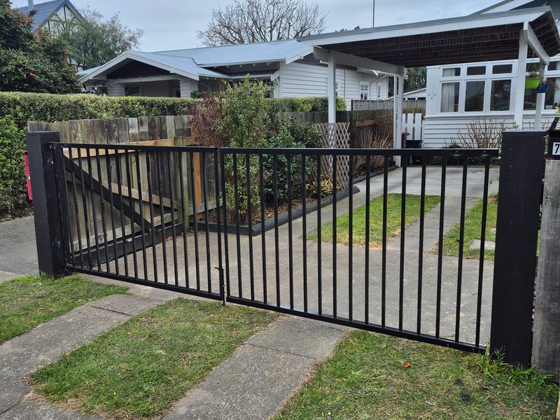 Black aluminium gate