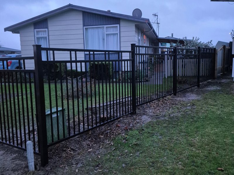 Black aluminium fence