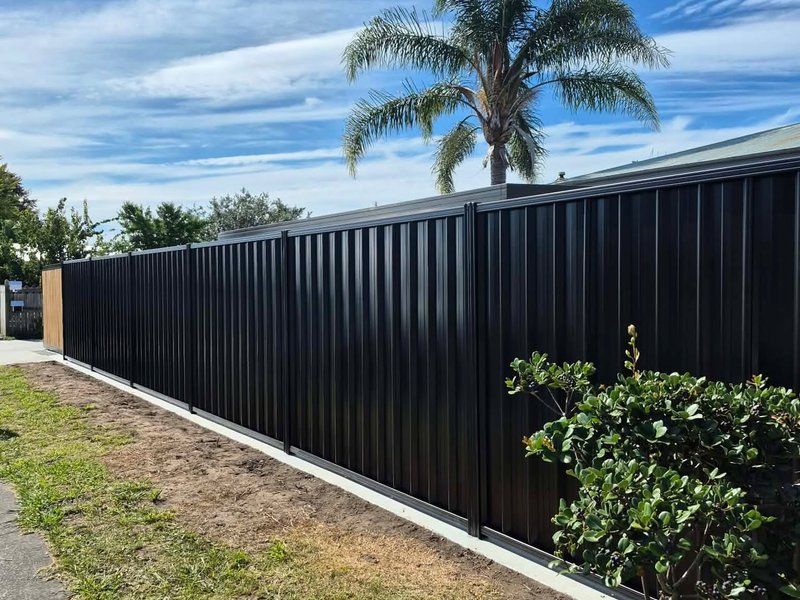 Black ColorSteel fence