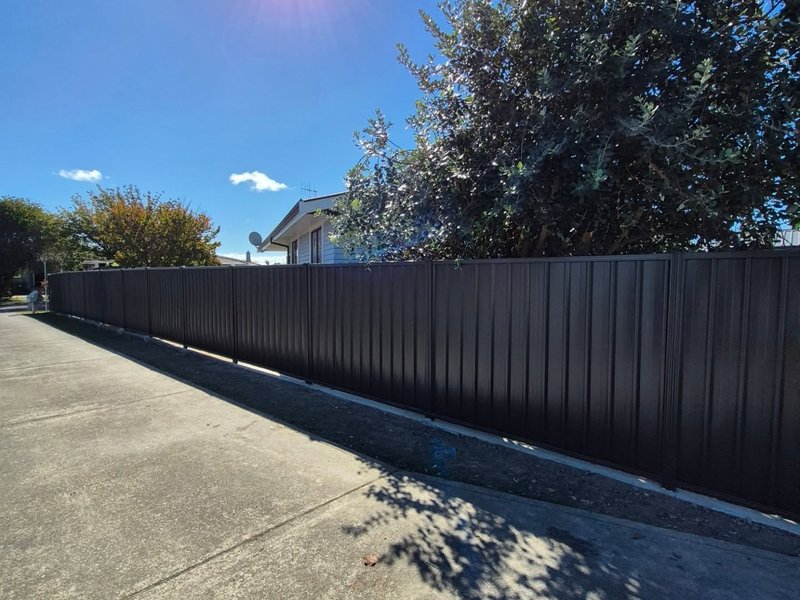 Black ColorSteel fence