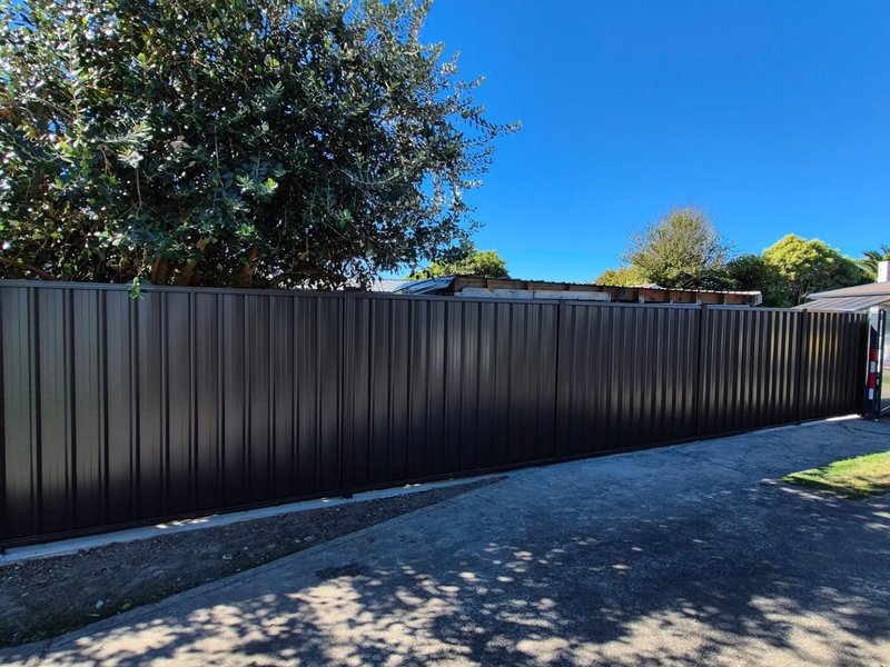 Black ColorSteel fence